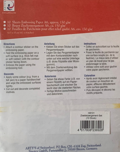 Ziselierpapier / Embossing Papier